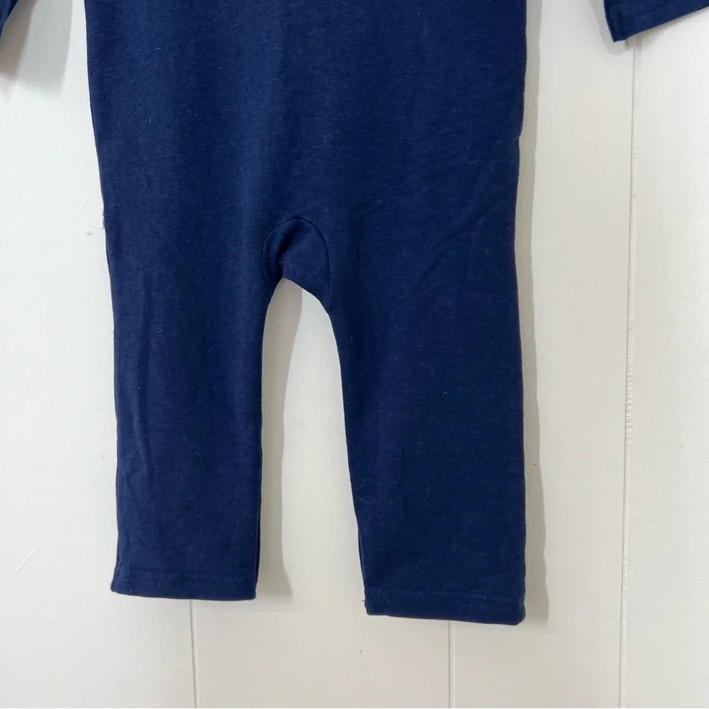 Little Sleepies Navy Blue Polo Romper